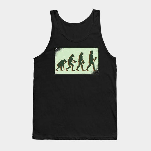 Funny Vegan Evolution Gift Idea Tank Top by Shadowbyte91